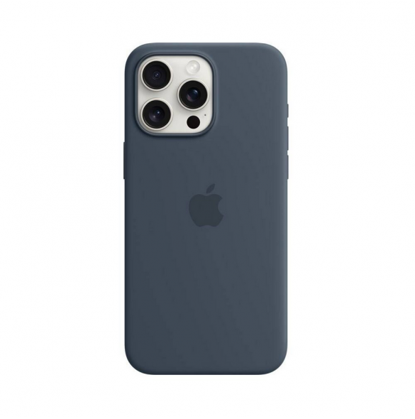 MT1P3ZM/A Apple Silikon Magsafe Skal till iPhone 15 Pro Max Storm Blue