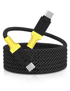 Tactical MagRope USB-C/USB-C 1m Svart/Gul