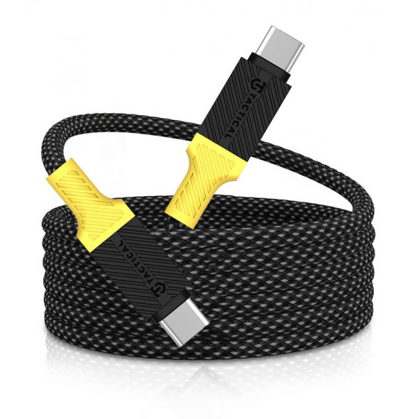 Tactical MagRope USB-C/USB-C 1m Svart/Gul