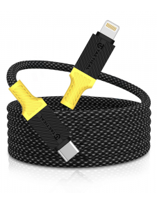 Tactical MagRope USB-C/Lightning 1m Svart/Gul
