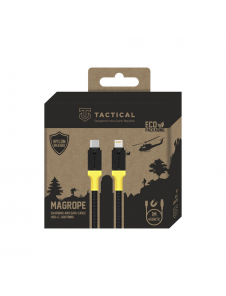 Tactical MagRope USB-C/Lightning 1m Svart/Gul