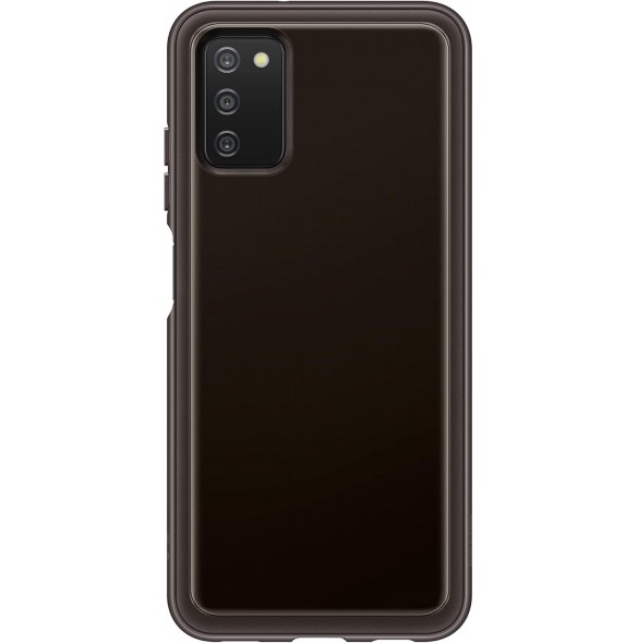 Samsung Galaxy A03s Soft Clear Cover Svart - EF-QA038TBE