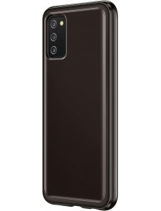 Samsung Galaxy A03s Soft Clear Cover Svart - EF-QA038TBE