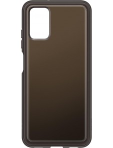 Samsung Galaxy A03s Soft Clear Cover Svart - EF-QA038TBE