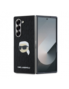 Karl Lagerfeld PU Saffiano Monogram Karl Head Fodral till Samsung Galaxy Z Fold 6 Svart
