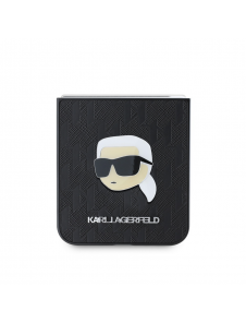 Karl Lagerfeld PU Saffiano Monogram Karl Head Fodral till Samsung Galaxy Z Flip 6 Svart
