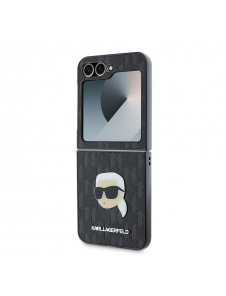 Karl Lagerfeld PU Saffiano Monogram Karl Head Fodral till Samsung Galaxy Z Flip 6 Svart