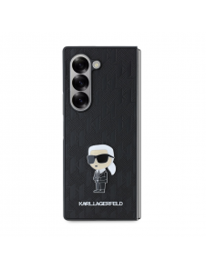 Karl Lagerfeld PU Saffiano Monogram Iconic Fodral för Samsung Galaxy Z Fold 6 Svart