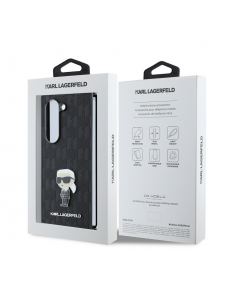 Karl Lagerfeld PU Saffiano Monogram Iconic Fodral för Samsung Galaxy Z Fold 6 Svart