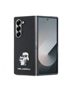 Karl Lagerfeld PU Saffiano Karl och Choupette Fodral till Samsung Galaxy Z Fold 6 Svart