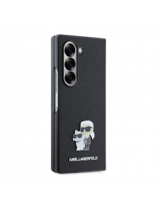 Karl Lagerfeld PU Saffiano Karl och Choupette Fodral till Samsung Galaxy Z Fold 6 Svart