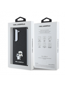 Karl Lagerfeld PU Saffiano Karl och Choupette Fodral till Samsung Galaxy Z Fold 6 Svart