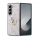 Guess PU 4G metalllogofodral för Samsung Galaxy Z Fold 6 Rosa