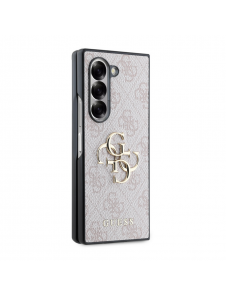 Guess PU 4G metalllogofodral för Samsung Galaxy Z Fold 6 Rosa