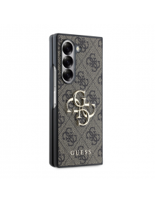 Guess PU 4G metalllogofodral till Samsung Galaxy Z Fold 6 Brun