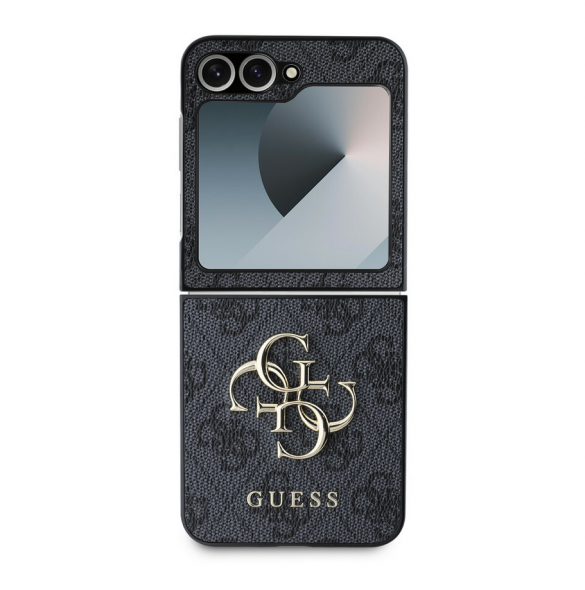 Guess PU 4G metalllogofodral till Samsung Galaxy Z Flip 6 Grå
