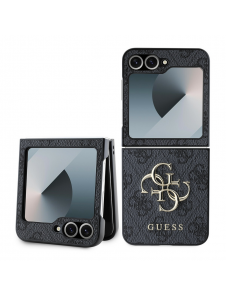 Guess PU 4G metalllogofodral till Samsung Galaxy Z Flip 6 Grå