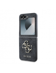 Guess PU 4G metalllogofodral till Samsung Galaxy Z Flip 6 Grå