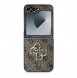 Guess PU 4G metalllogofodral för Samsung Galaxy Z Flip 6 Brown