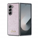 Guess PC/TPU Glitter Flakes metalllogofodral för Samsung Galaxy Z Fold 6 Pink