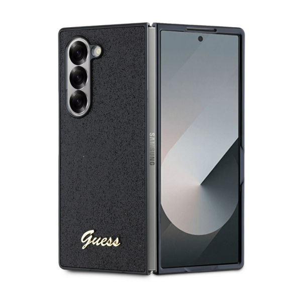 Guess PC/TPU Glitter Flakes metalllogofodral till Samsung Galaxy Z Fold 6 Svart