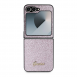 Guess PC/TPU Glitter Flakes metalllogofodral till Samsung Galaxy Z Flip 6 Pink