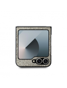 Guess PC/TPU Glitter Flakes metalllogofodral till Samsung Galaxy Z Flip 6 Gold
