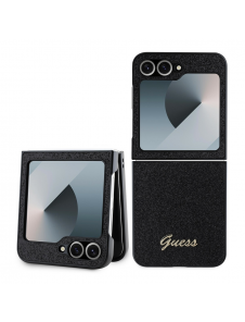 Guess PC/TPU Glitter Flakes metalllogofodral till Samsung Galaxy Z Flip 6 Svart