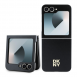 DKNY PU Leather Stack Logo Fodral för Samsung Galaxy Z Flip 6 Svart