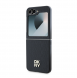 DKNY PU Läder Repeat Pattern Stack Logo Fodral till Samsung Galaxy Z Flip 6 Svart