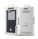 DKNY PU Läder Repeat Pattern Stack Logo Fodral till Samsung Galaxy Z Flip 6 Svart