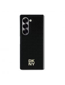 DKNY PU Läder Repeat Pattern Stack Logo MagSafe Fodral för Samsung Galaxy Z Fold 6 Black