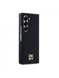 DKNY PU Läder Repeat Pattern Stack Logo MagSafe Fodral för Samsung Galaxy Z Fold 6 Black