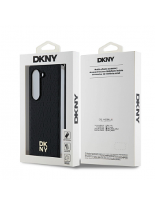 DKNY PU Läder Repeat Pattern Stack Logo MagSafe Fodral för Samsung Galaxy Z Fold 6 Black