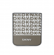 DKNY PU Läder Repeat Mönster Bottom Stripe Case för Samsung Galaxy Z Flip 6 Brown