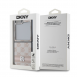 DKNY PU-läderfodral med rutigt mönster och rand till Samsung Galaxy Z Flip 6 Pink
