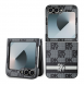 DKNY PU-läderväska med rutigt mönster och rand till Samsung Galaxy Z Flip 6 Black