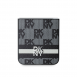 DKNY PU-läderväska med rutigt mönster och rand till Samsung Galaxy Z Flip 6 Black