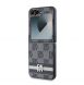 DKNY PU-läderväska med rutigt mönster och rand till Samsung Galaxy Z Flip 6 Black
