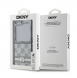 DKNY PU-läderväska med rutigt mönster och rand till Samsung Galaxy Z Flip 6 Beige