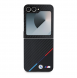 BMW M PU Carbon Tricolor Stripe Fodral till Samsung Galaxy Z Flip 6 Svart