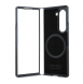 BMW M PU Carbon Tricolor Stripe MagSafe Fodral för Samsung Galaxy Z Fold 6 Svart
