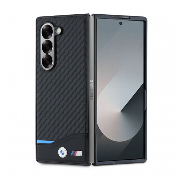 BMW M PU Carbon Blue Line Fodral till Samsung Galaxy Z Fold 6 Svart