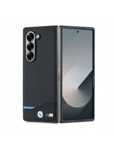 BMW M PU Carbon Blue Line Fodral till Samsung Galaxy Z Fold 6 Svart