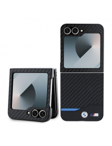 BMW M PU Carbon Blue Line Fodral till Samsung Galaxy Z Flip 6 Svart