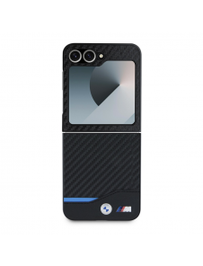 BMW M PU Carbon Blue Line Fodral till Samsung Galaxy Z Flip 6 Svart