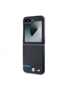 BMW M PU Carbon Blue Line Fodral till Samsung Galaxy Z Flip 6 Svart