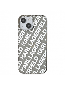 Karl Lagerfeld IML Elektropläterad Repeterad Logotypfodral till iPhone 15 Silver