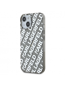 Karl Lagerfeld IML Elektropläterad Repeterad Logotypfodral till iPhone 15 Silver