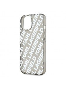Karl Lagerfeld IML Elektropläterad Repeterad Logotypfodral till iPhone 15 Silver